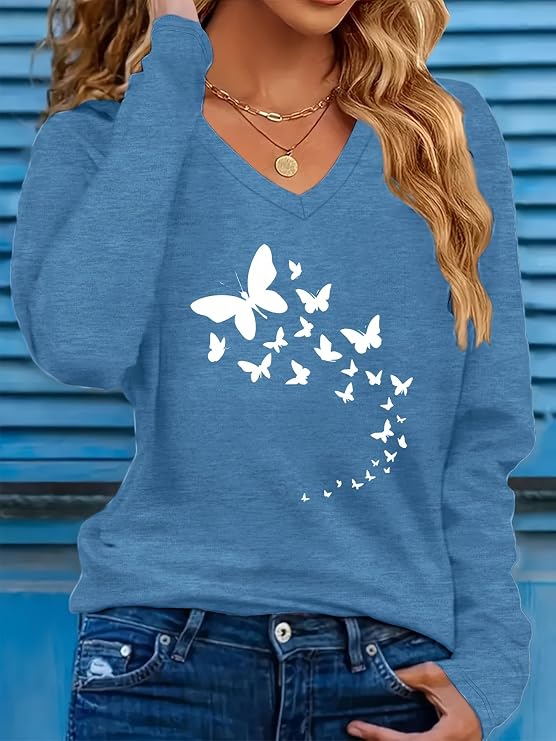 Womens Long Sleeve Volleyball Grandma Graphic Shirt
