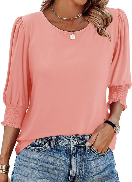 Women's 3/4 Length Sleeves Tops